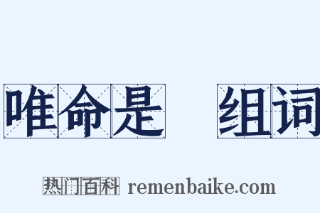 唯命是從组词是什么意思的图片